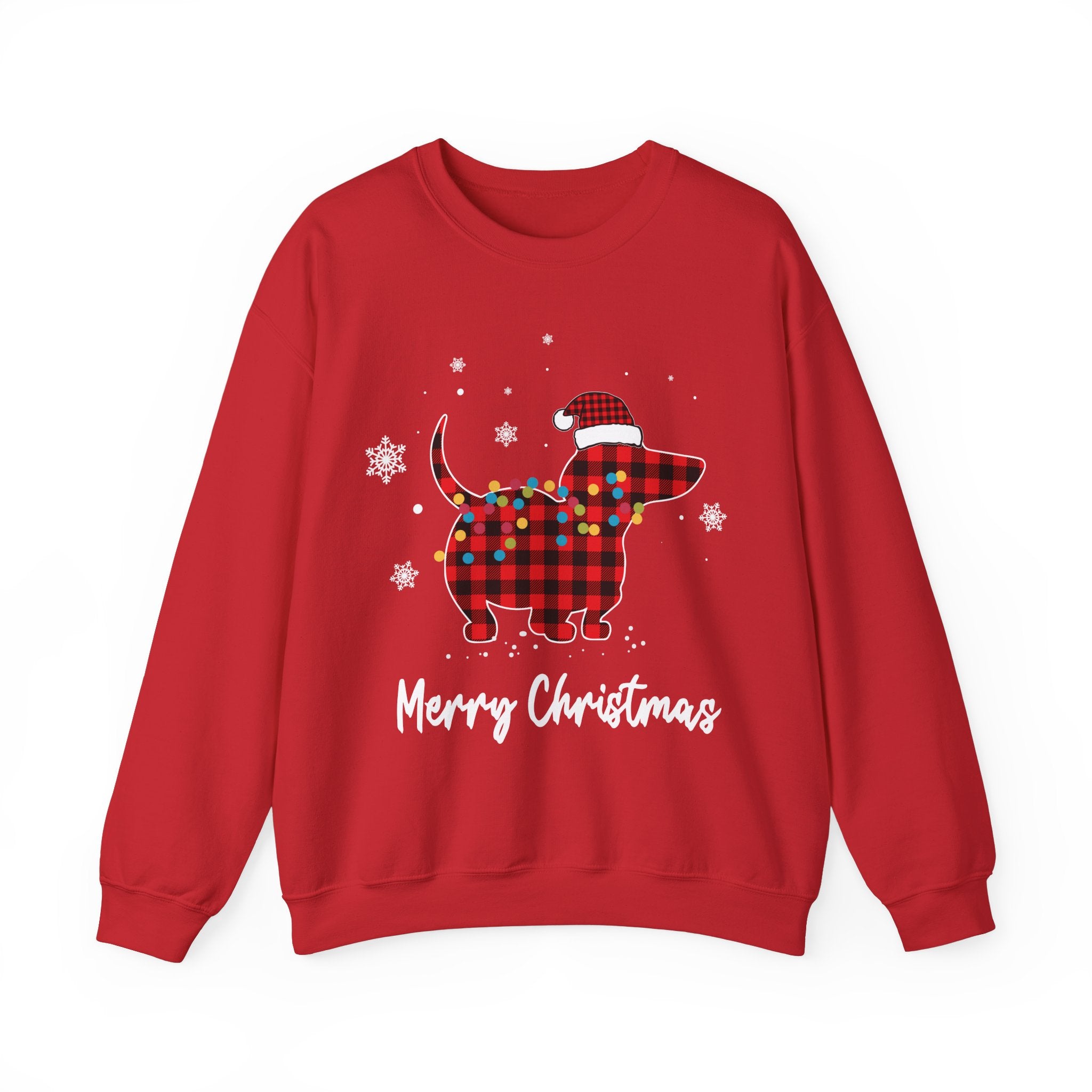 Dachshund Plaid Christmas Sweatshirt