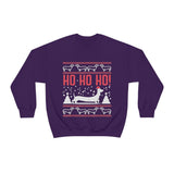 Ho Ho Ho Dachshund Christmas Sweatshirt Purple