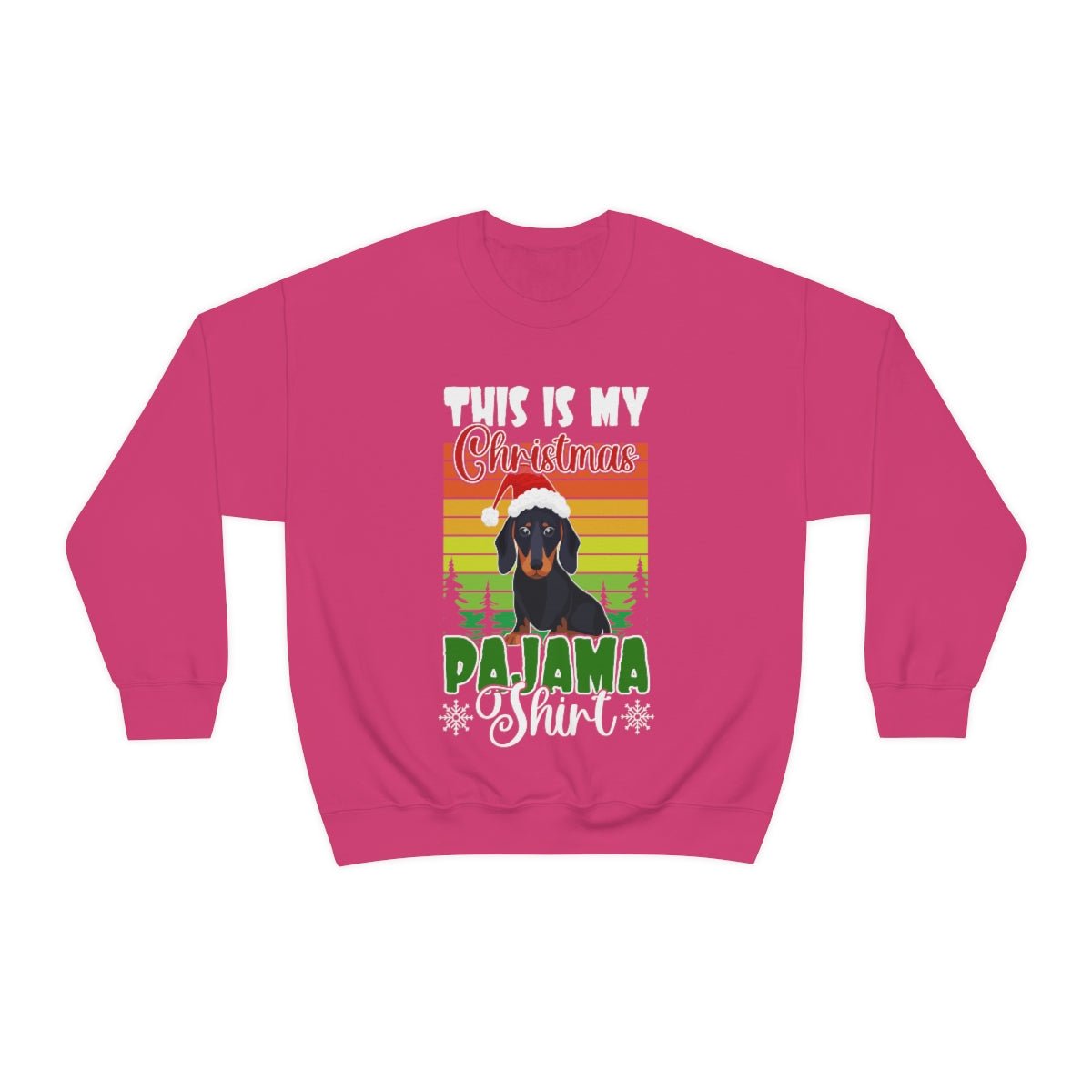 Dachshund christmas sweatshirt Heliconia