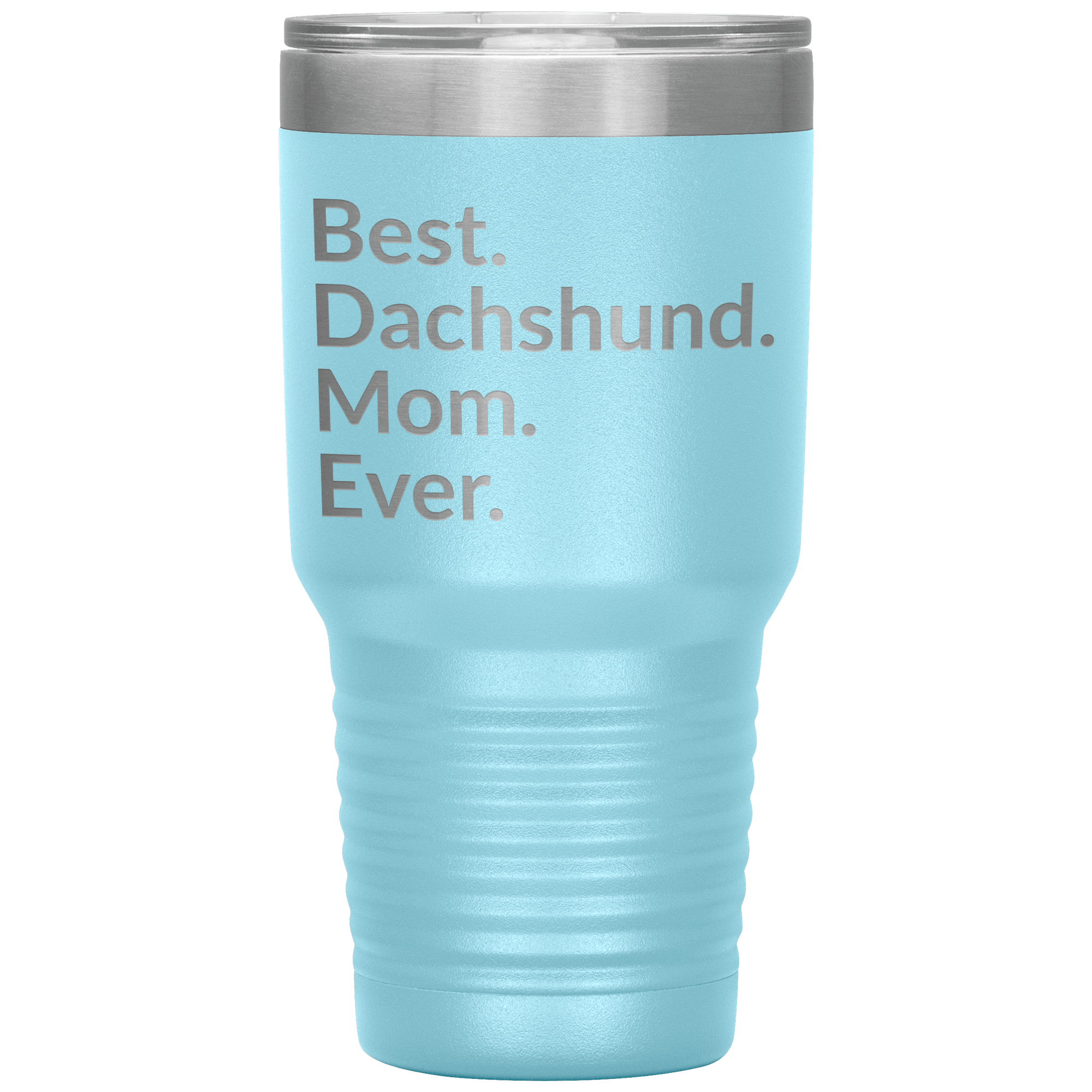 Best Dachshund Mom Ever 30 Oz Drink Tumbler - light blue