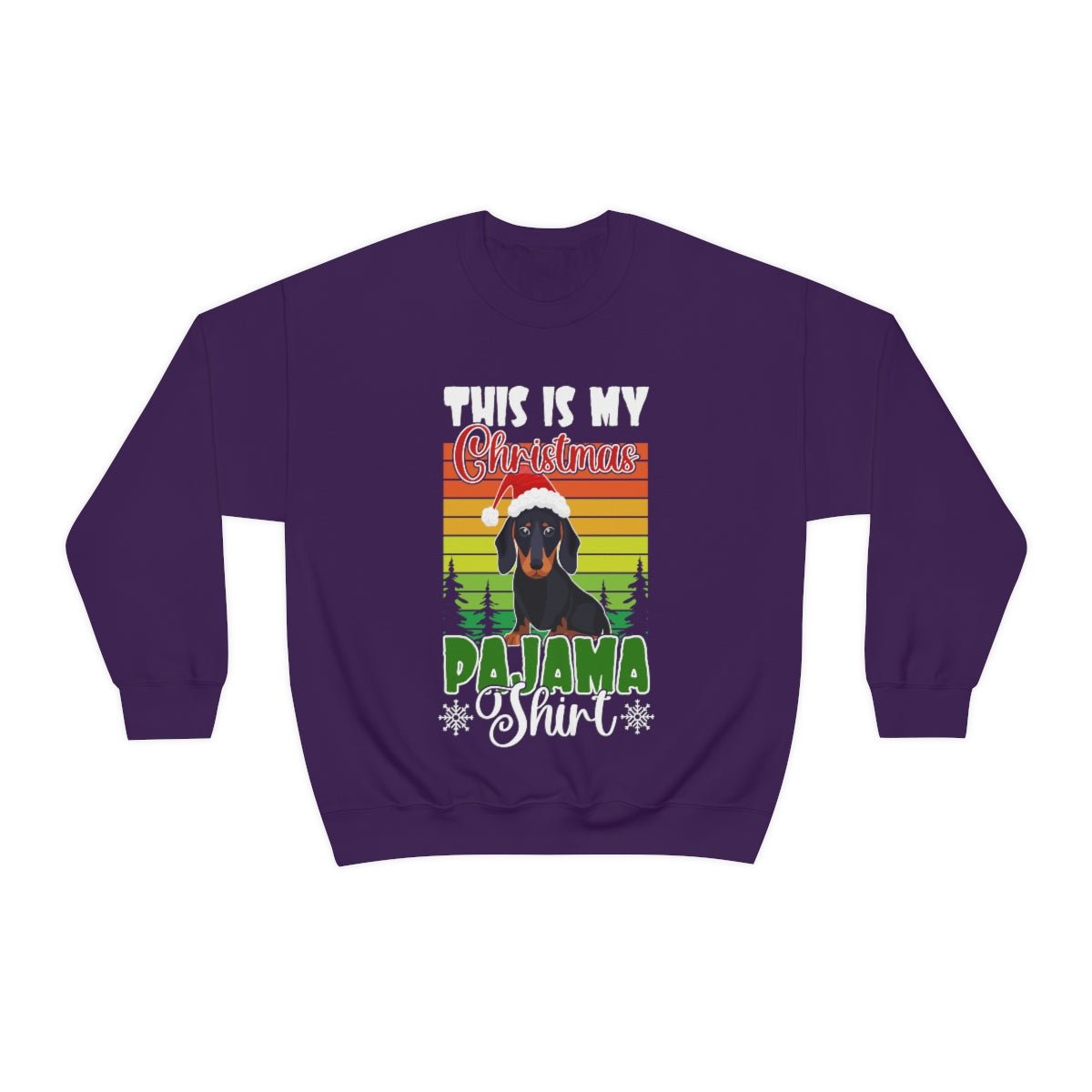 Dachshund christmas sweatshirt Purple