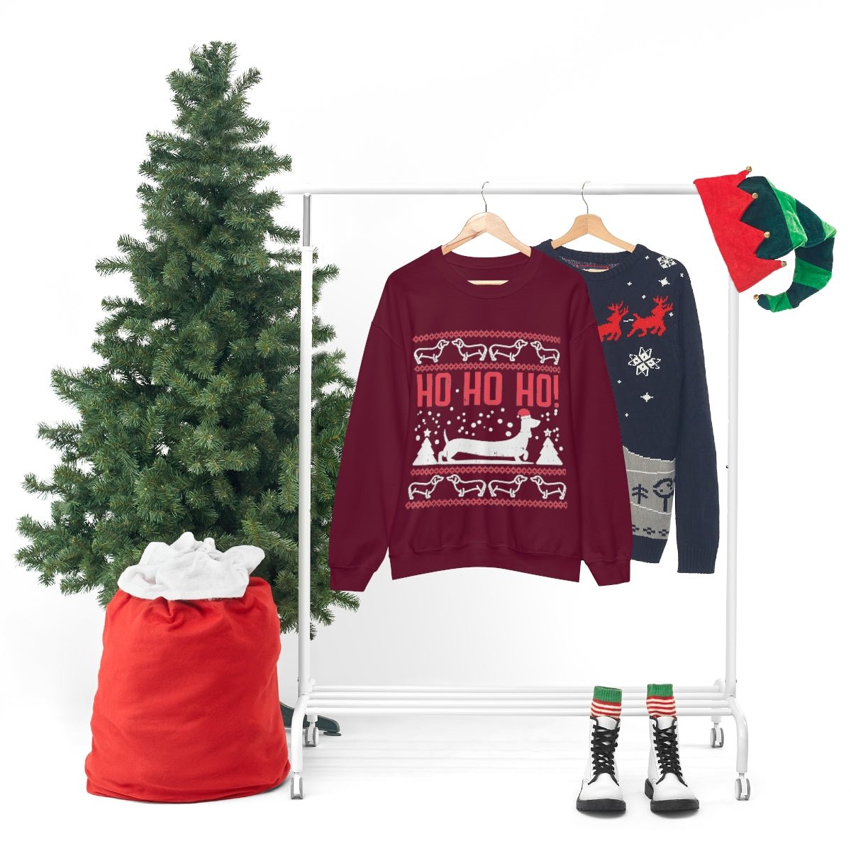 Ho Ho Ho Dachshund Christmas Sweatshirt