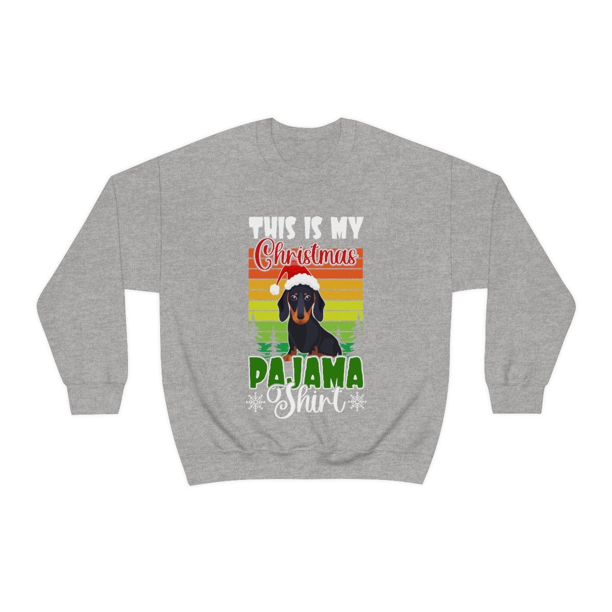 Dachshund christmas sweatshirt Sport Grey