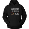 Happiness is being a dachshund mom dachshund sweatshirt for people Black