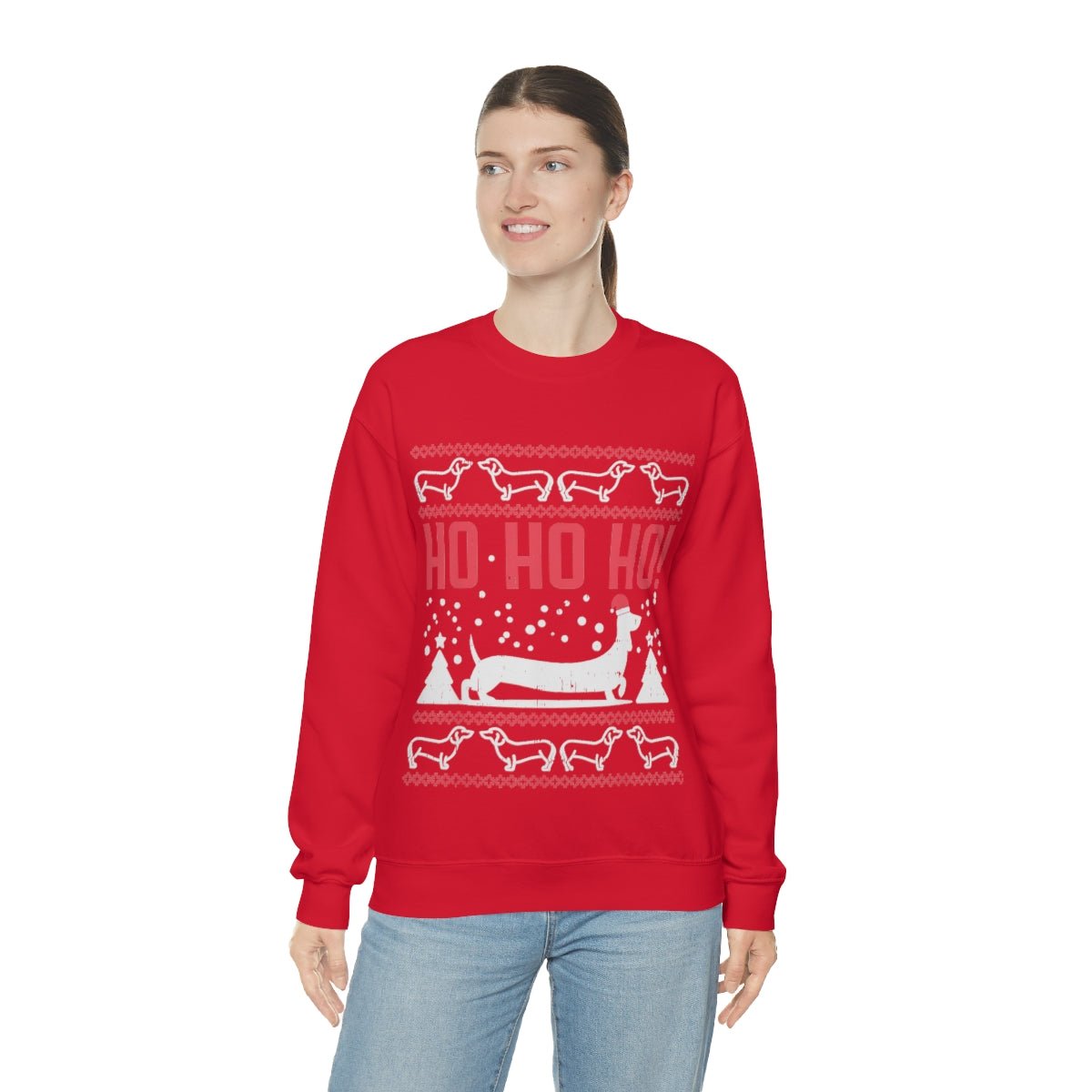 Ho Ho Ho Dachshund Christmas Sweatshirt