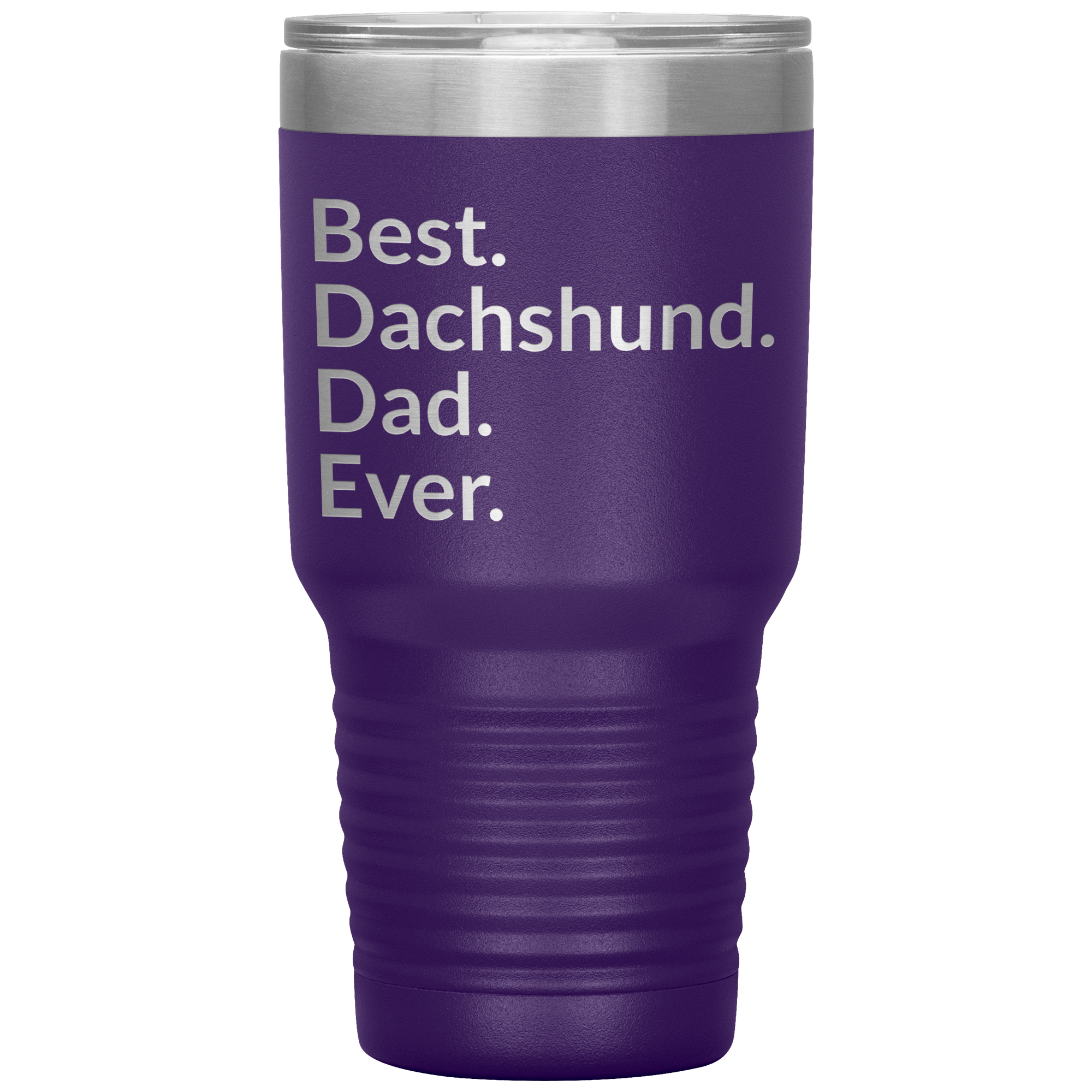 Best dachshund dad 30 oz drink tumbler purple