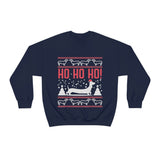 Ho Ho Ho Dachshund Christmas Sweatshirt Navy
