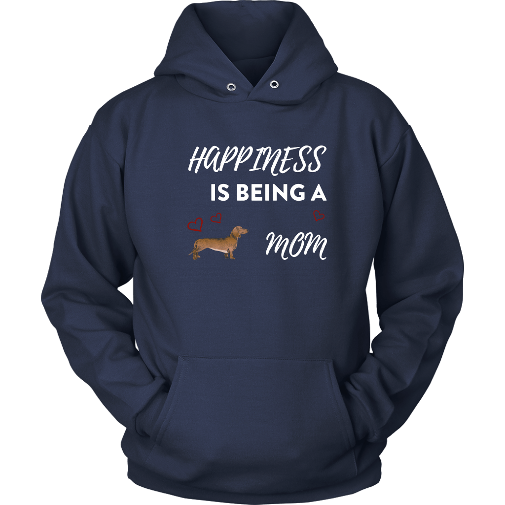 Happiness is being a dachshund mom dachshund sweatshirt for people Navy