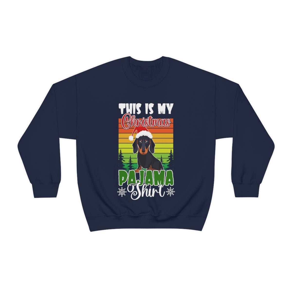 Dachshund christmas sweatshirt Navy
