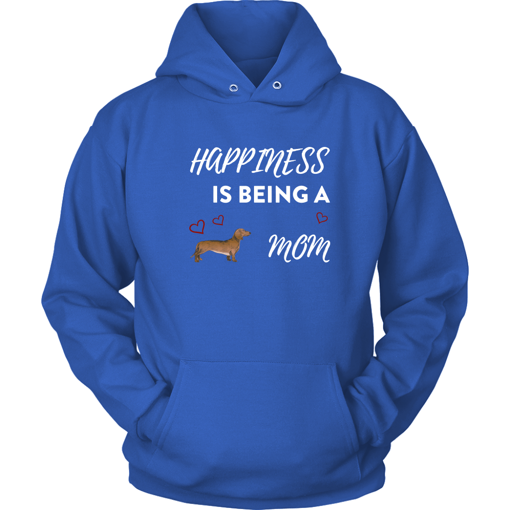 Happiness is being a dachshund mom dachshund sweatshirt for people Royal Blue
