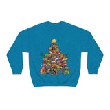Dachshund christmas tree sweatshirt dark heather