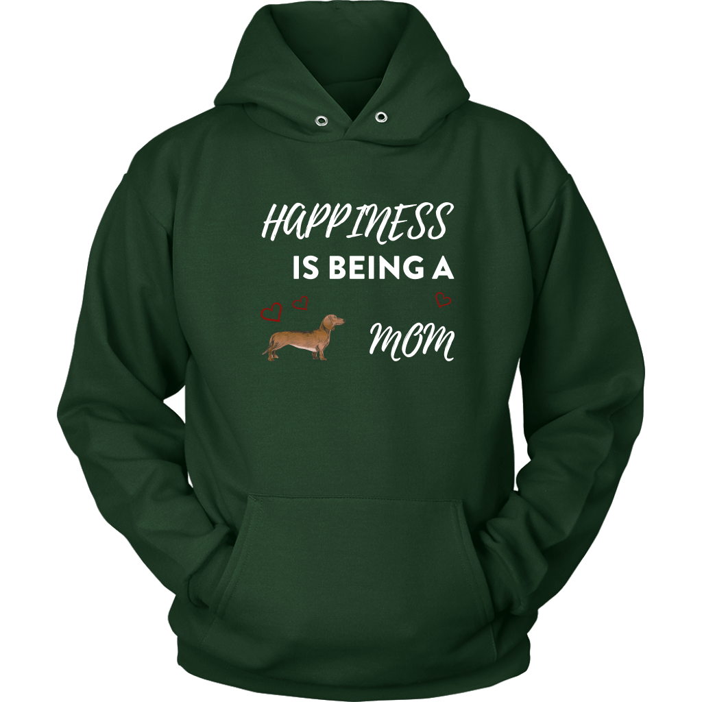Happiness is being a dachshund mom dachshund sweatshirt for people Dark Green