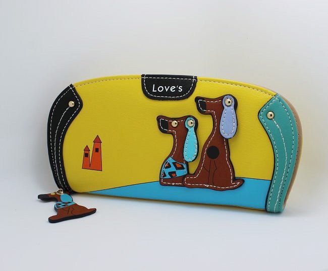 Stylish Designer Wallet for Dog Lovers Yellow