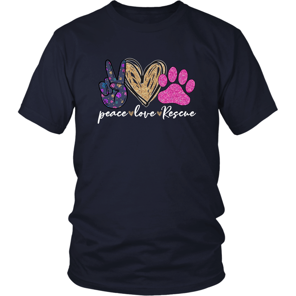 Peace Love Dachshunds Funny Cute dog lovers T-shirt for people Navy