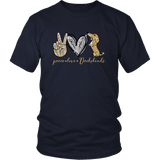 Peace Love Dachshunds Funny Cute Dachshund T-shirt for people Navy