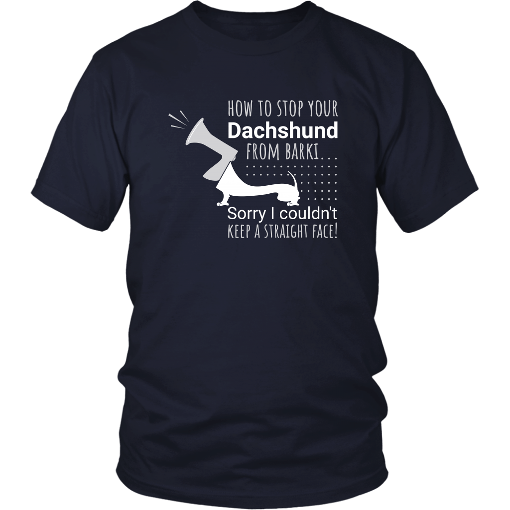 How to stop a dachshund from barking dachshund t-shirt for people Navy