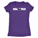Doxie a holic dachshund silhouette women's t shirt Purple Rush