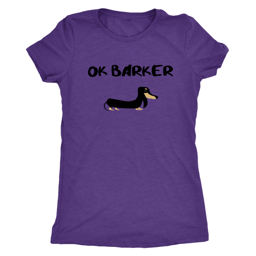 Ok Barker funny dachshund t-shirt for people Purple Rush