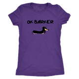 Ok Barker funny dachshund t-shirt for people Purple Rush
