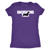 Dachshund Mom t-shirt for people Purple Rush
