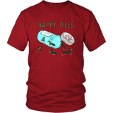 Happy Pills Dachshund T-Shirt Red