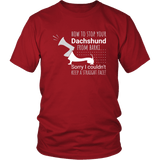 How to stop a dachshund from barking dachshund t-shirt for people Red