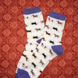 Dachshund Socks for Doxie Lovers Purple