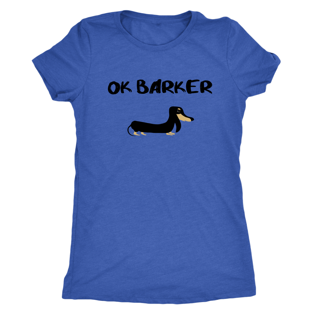 Ok Barker funny dachshund t-shirt for people Vintage Royal