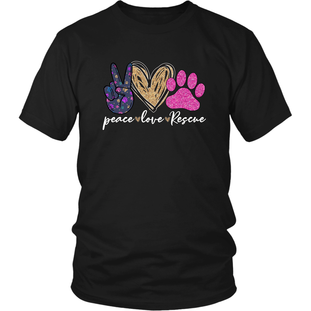 Peace Love Dachshunds Funny Cute dog lovers T-shirt for people Black