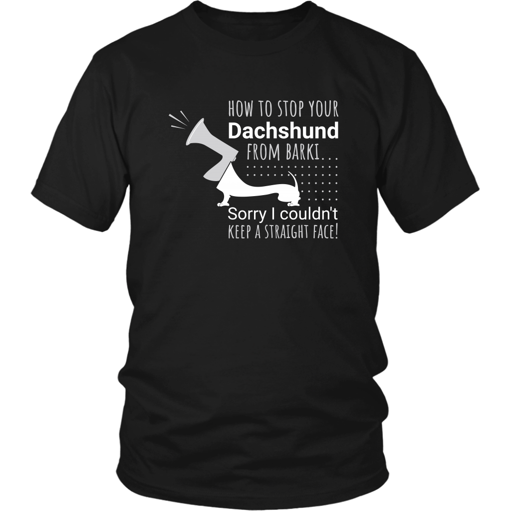 How to stop a dachshund from barking dachshund t-shirt for people Black