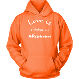 Dog Lovers Sweatshirt - Love is Being a Rescue Mom HoodieNeon Orange