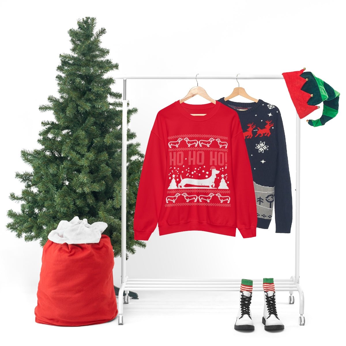 Ho Ho Ho Dachshund Christmas Sweatshirt