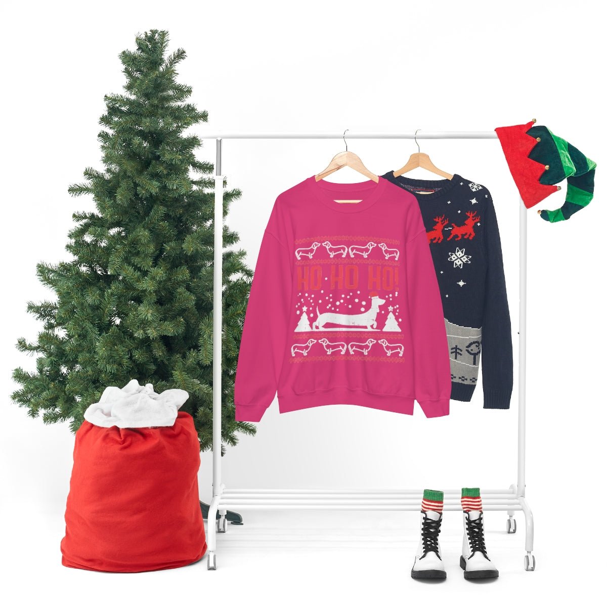 Ho Ho Ho Dachshund Christmas Sweatshirt