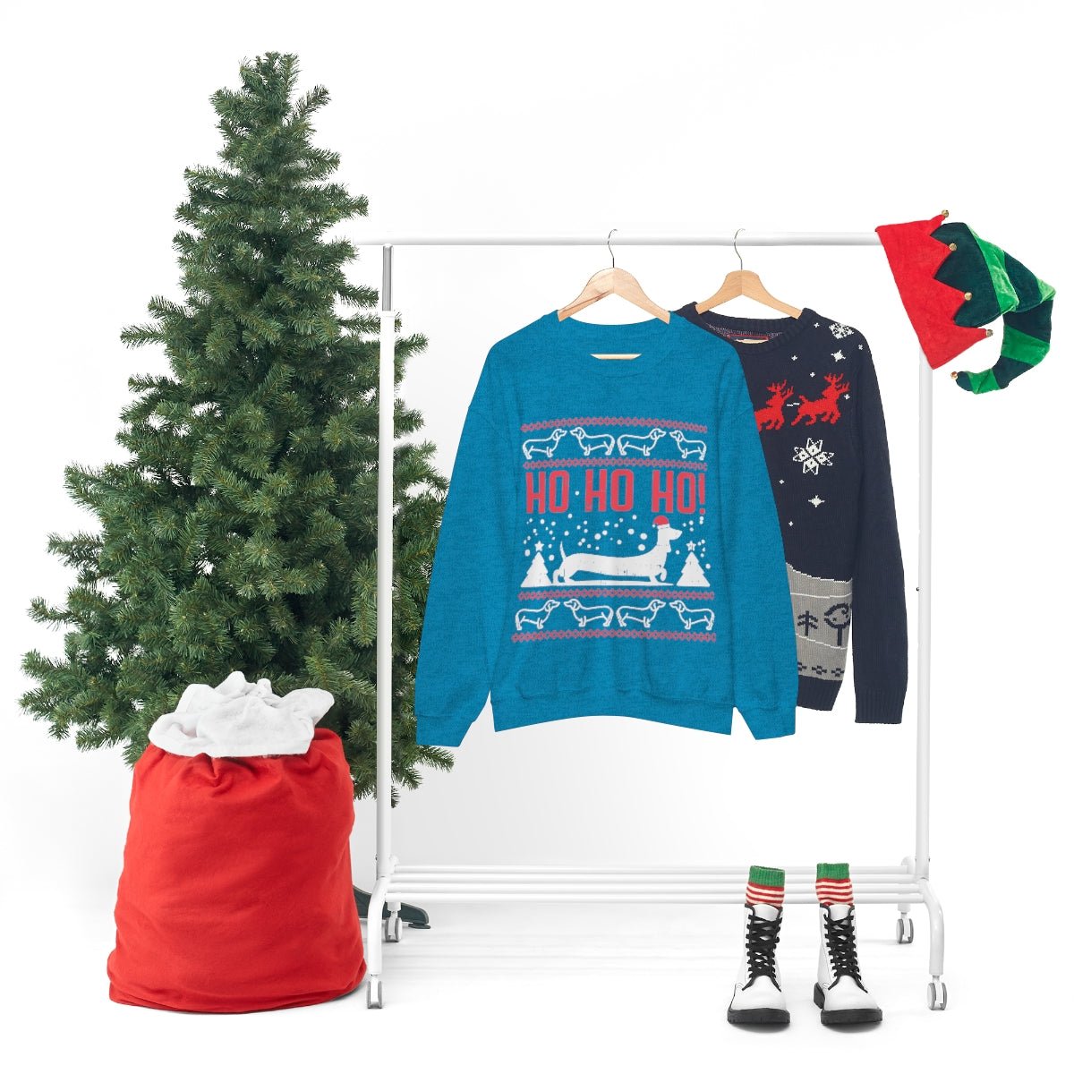 Ho Ho Ho Dachshund Christmas Sweatshirt