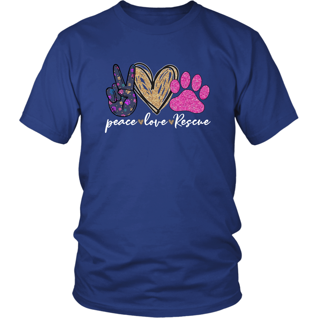 Peace Love Dachshunds Funny Cute dog lovers T-shirt for people Royal Blue