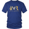 Peace Love Dachshunds Funny Cute Dachshund T-shirt for people Royal Blue