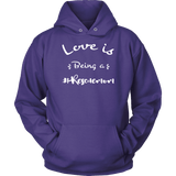 Dog Lovers Sweatshirt - Love is Being a Rescue Mom HoodiePurple