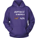Happiness is being a dachshund mom dachshund sweatshirt for people Purple