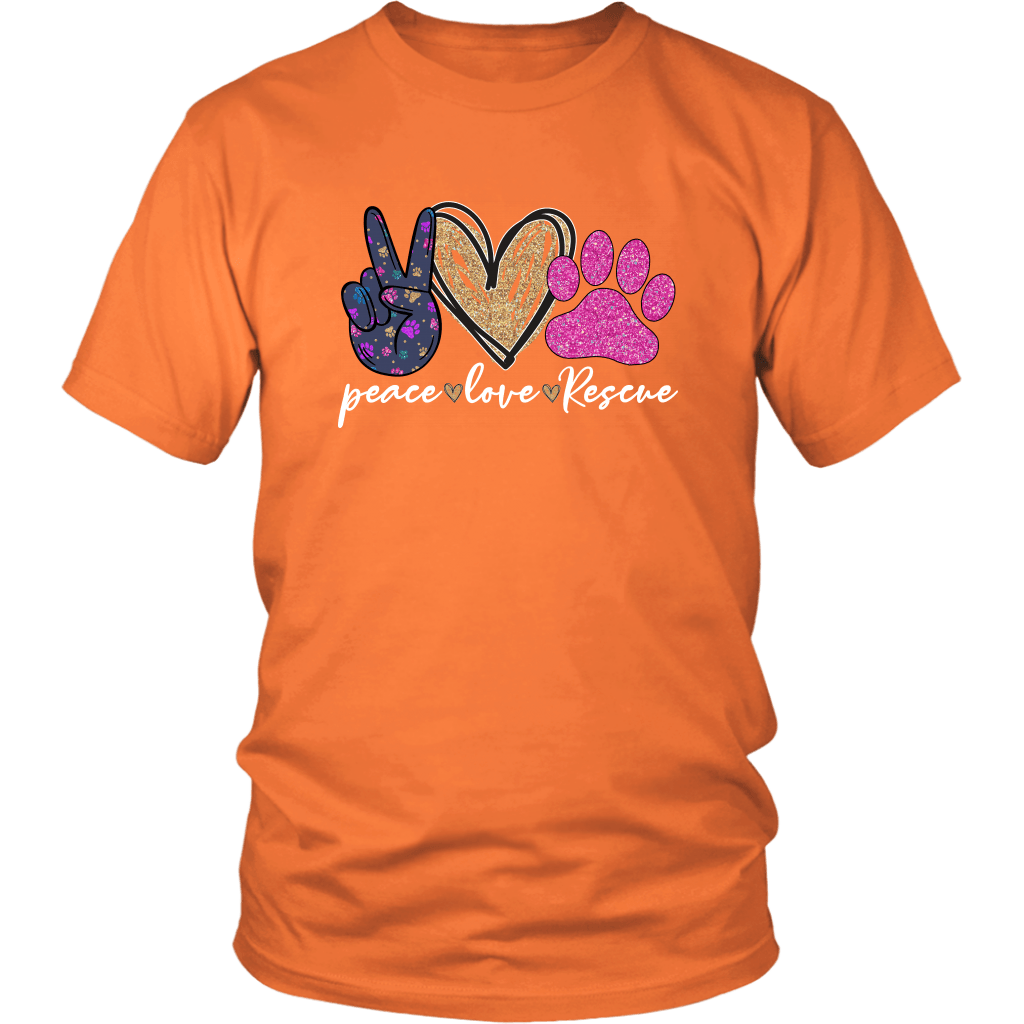Peace Love Dachshunds Funny Cute dog lovers T-shirt for people Orange