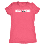 Doxie a holic dachshund silhouette women's t shirt Vintage Light Pink