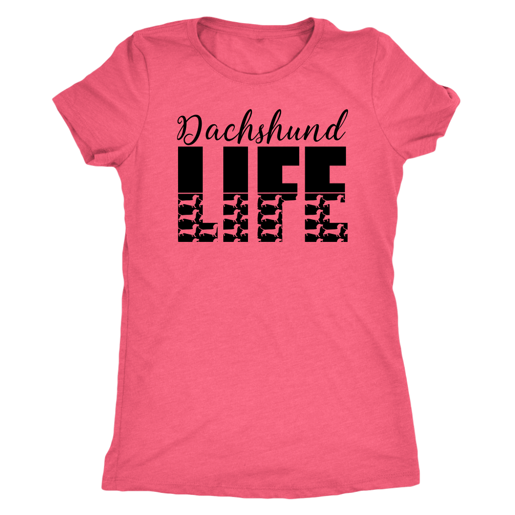 Dachshund Life dachshund t-shirt for people Vintage Light Pink