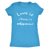 Love is being a rescue mom t-shirt for dog lovers Vintage Turquoise