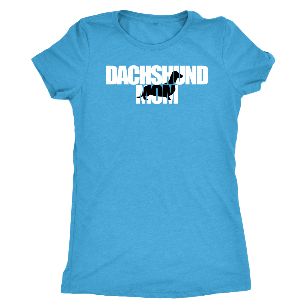Dachshund Mom t-shirt for people Vintage Turquoise