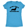 Dachshund silhouette t-shirt do not step on the guard dog Vintage Turquoise