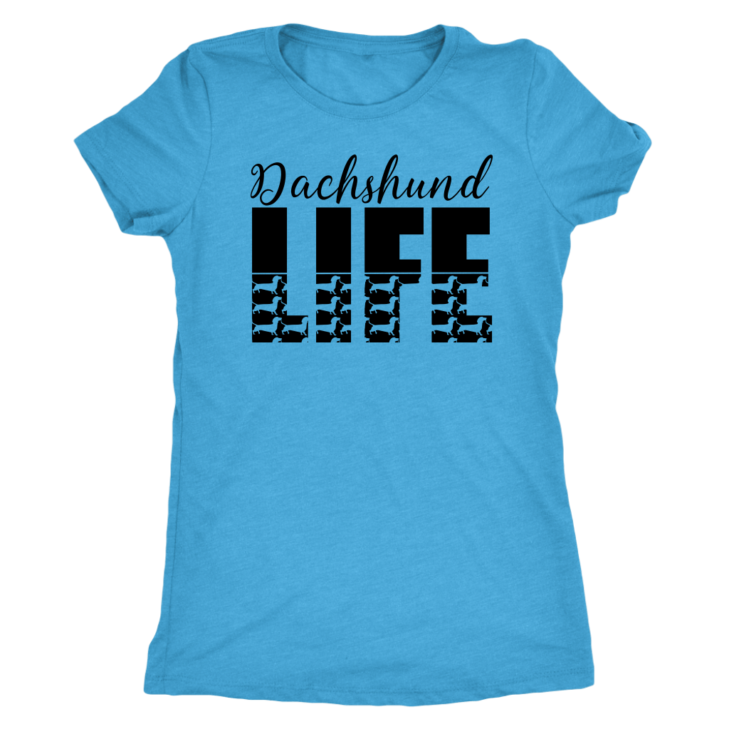 Dachshund Life dachshund t-shirt for people Vintage Turquoise