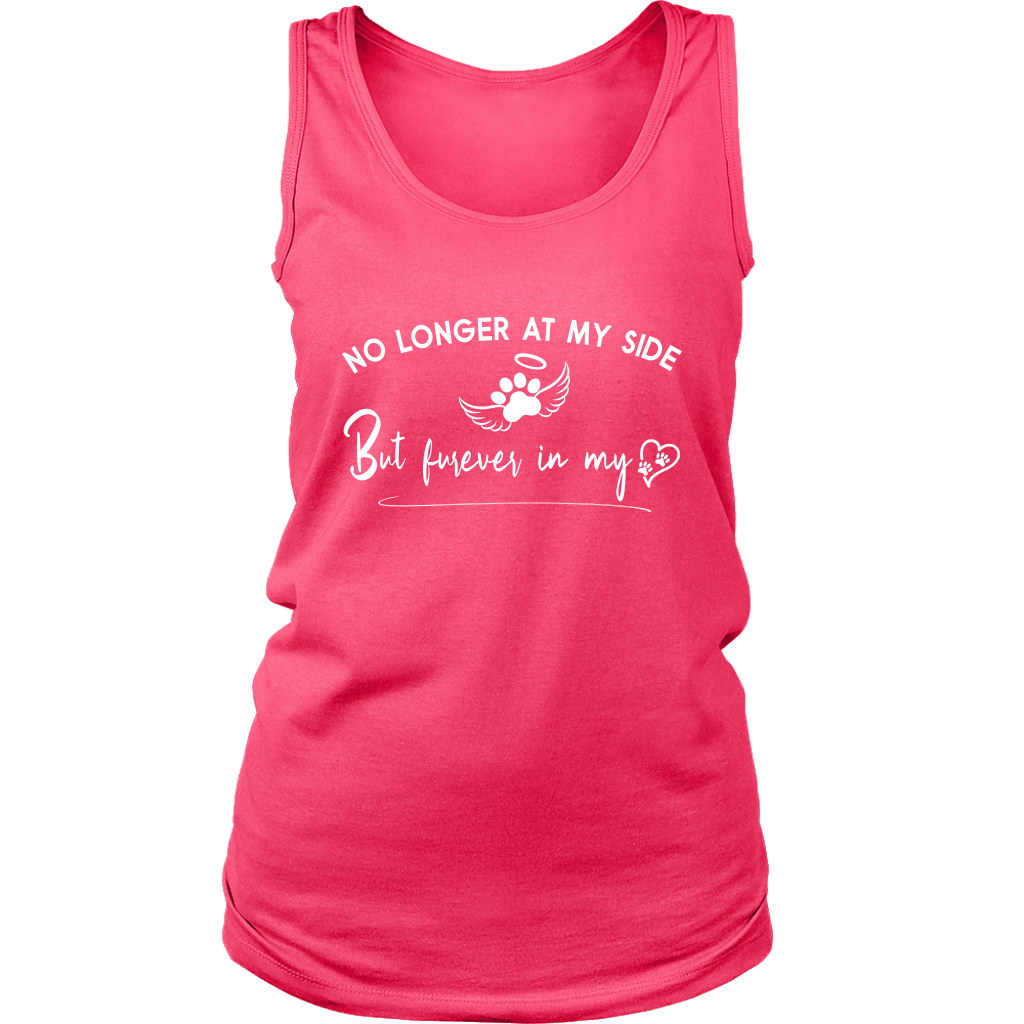 No Longer at my Side Furever in my Heart Memorial Women's Tank Top Neon Pink