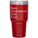 Best dachshund dad 30 oz drink tumbler red