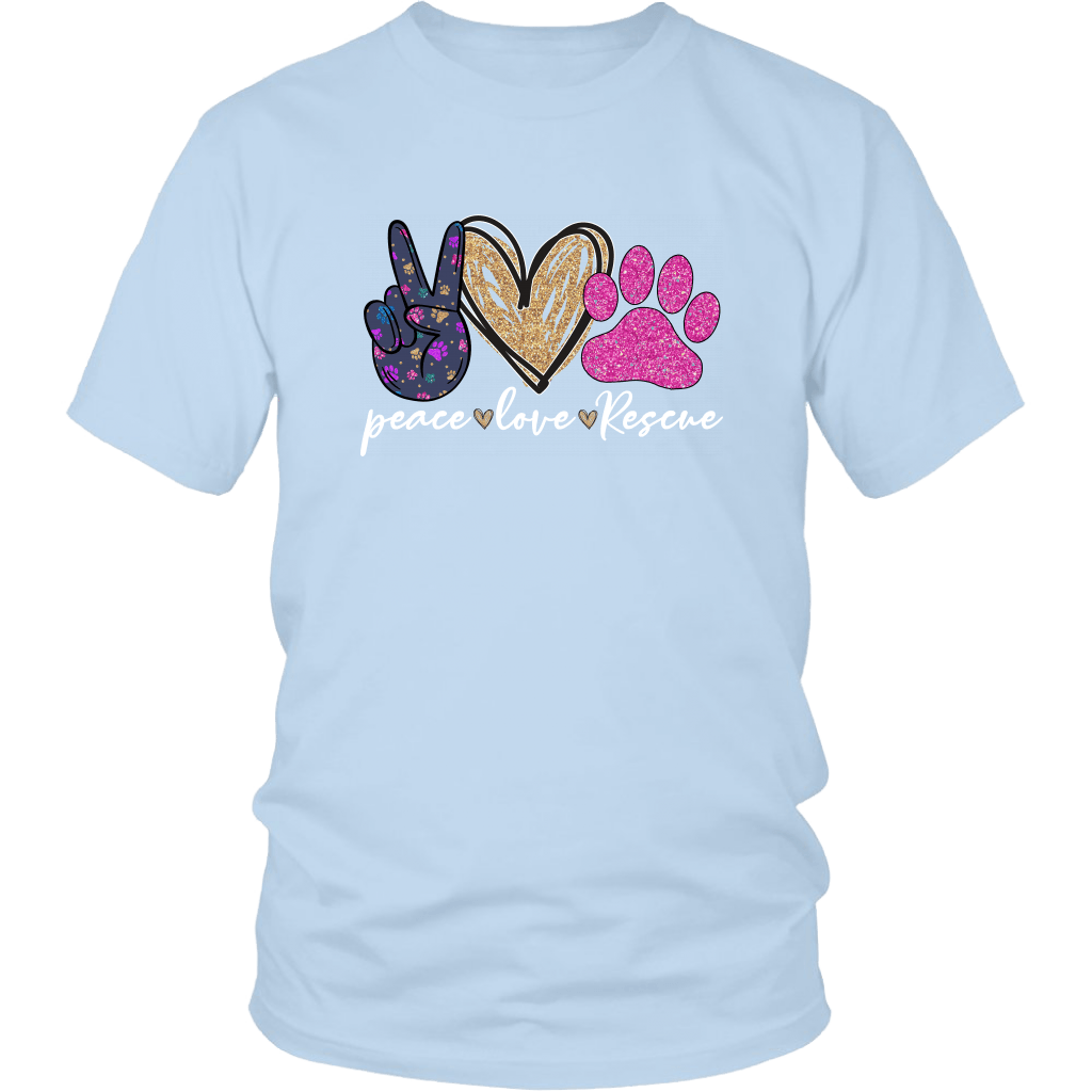 Peace Love Dachshunds Funny Cute dog lovers T-shirt for people Ice Blue
