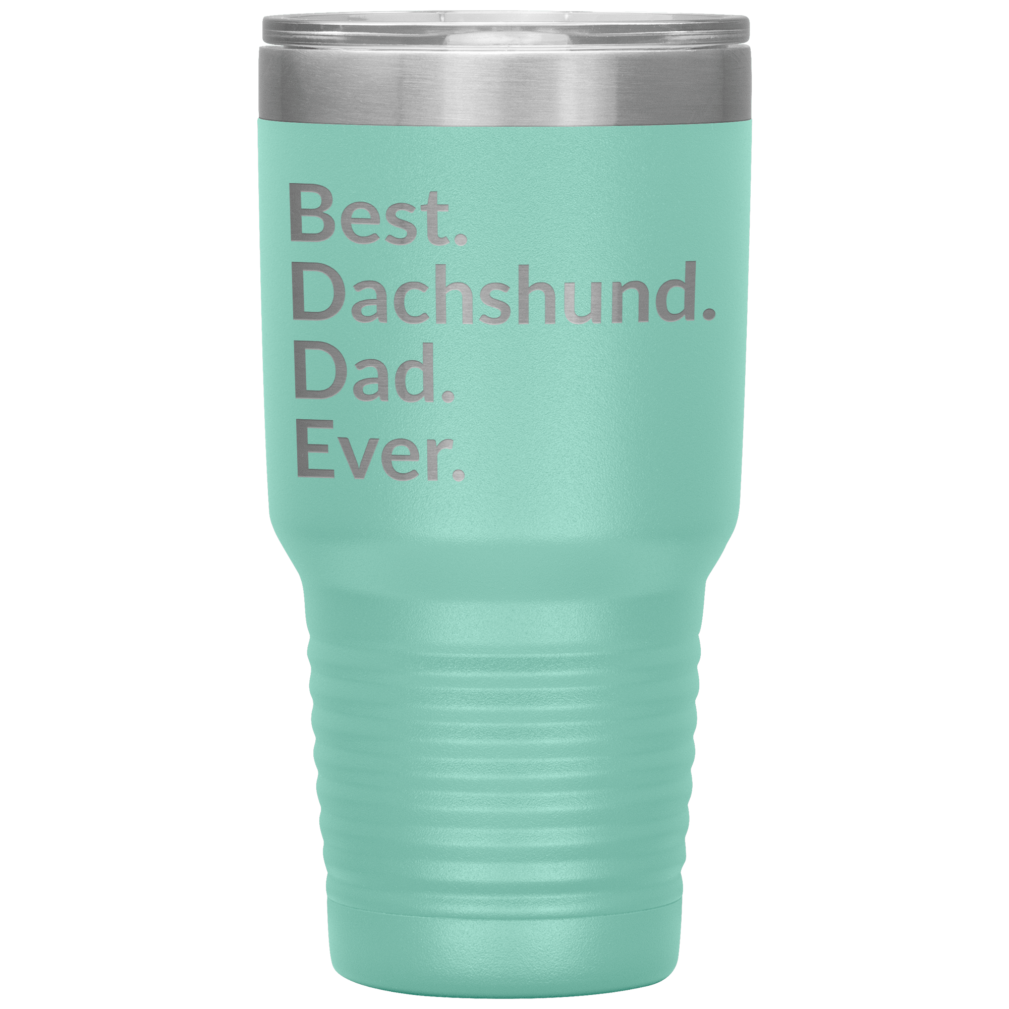 Best dachshund dad 30 oz drink tumbler teal