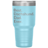 Best dachshund dad 30 oz drink tumbler light blue